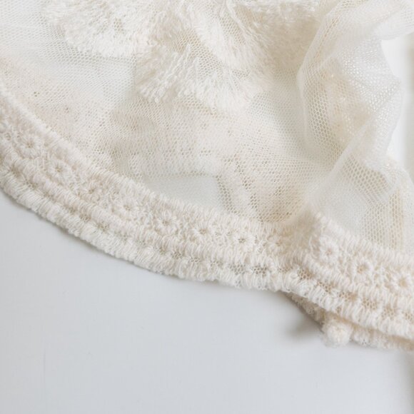 Suzy Shier White Floral Embroidered Mesh Kimono Duster Cover Up One Size - Picture 13 of 13